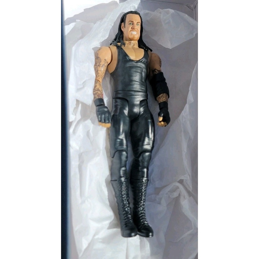 WWE Mattel 2011 Elite Undertaker Wrestling Action Figure Long Hair Tattoos